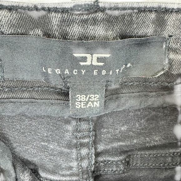 Jordan Craig Legacy Edition Side Stripe Black Acid Paint Splatter Jeans 38 x 32 - Picture 8 of 10